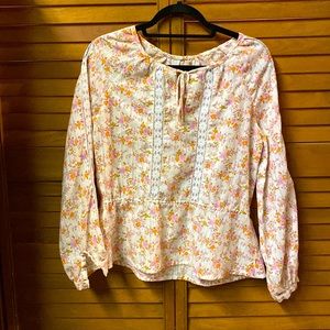 Vintage flower long sleeved shirt